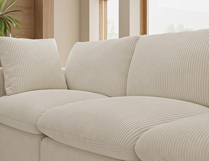 106“ Cloud Sectional Couches Sofa for Living Room Modern 4 Seats Couch Convertible L Shape Sofa No Assembly Needed