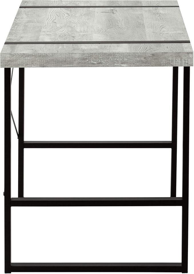 Monarch Specialties Laptop Table for Home &amp Office-Study Computer Desk-Industrial Style-Metal Legs 48 L Gray Reclaimed