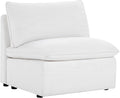 CHITA Power Middle Armless Sofa for Down Filled Upholstered Sectional Modular Couch Cream