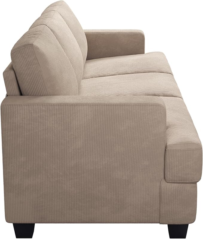 Fadware Sofa Couch 3 Seater Sofa with Suppleness Armrests Fabric Deep Seat Sofa with Upholstered Cushion&amp Backrests Modern Comfy Couch for Living Room Apartment