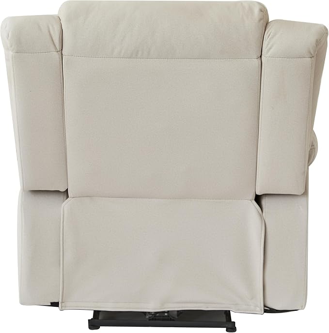 Power Recliner Chair Recliner for Adults Upholstered Soft Fabric Reclining Sofa Chair for Living Room(Beige)