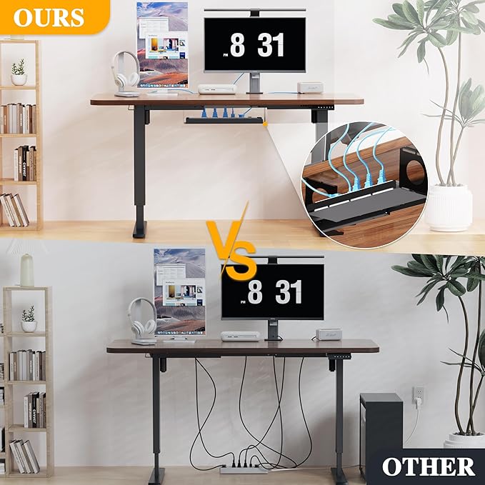 Standing Desk Frame with 330lbs Powerful Dual Motor Electric Adjustable Height Computer Table Legs Sit Stand Up Desk Base with Memory Controller for Home Office WhiteED04NW (Frame Only)