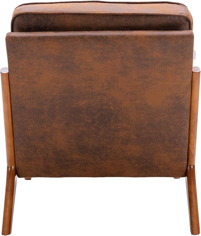 Wood Frame Armchair Modern Accent Chair Lounge Chair for Living Room