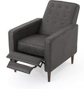 Christopher Knight Home Mervynn Mid-Century Modern Microfiber Recliner Slate / Dark Espresso