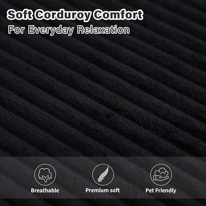 Folding Sofa Bed with Pillow Convertible Sleeper Chair Comfy Floor Futon Couch Mattress Lounge Sofa for Adults Portable Fold Out Chair Bed for Living Room Bedroom Single Black