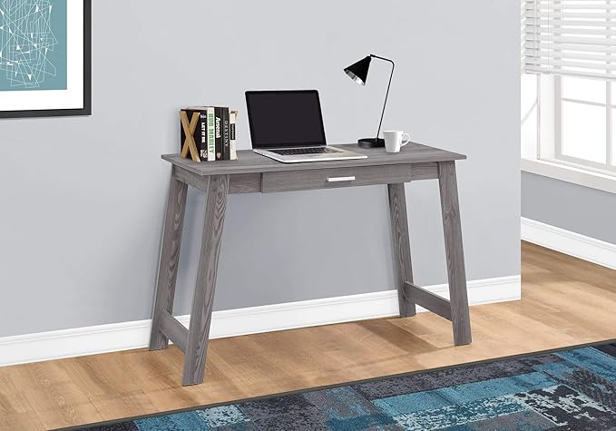 Computer Desk Home Office Laptop Storage Drawers Work Grey Laminate Contemporary Modern