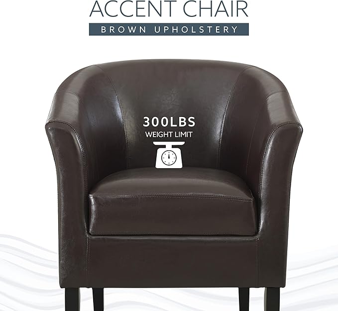 Linon Home Dcor Linon Home Decor Simon Club Chair 33 x 28.25 x 25.5 Brown
