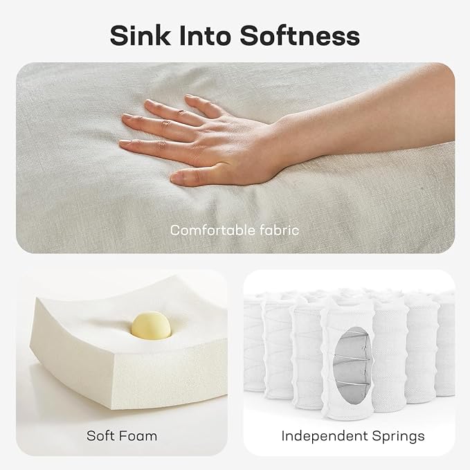 Marsail Pull Out Sofa Bed Full Size Sleeper Sofa with Memory Foam Mattress 2 USB Charging and Removable Covers Loveseat for Living Room Apartment Supports 600 LBS Chenille Fabric White