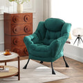 Lazy Chair Large Accent Chair Modern Comfy Armchair Dark Green Chair for Living Room Bedroom Dorm Room Office Apartment Reading Relaxing Use