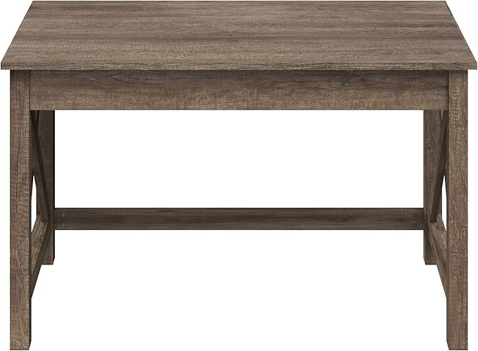 Writing Desk - Work Desk with X-Pattern Legs - for Office Bedroom Computer or Craft Table - Home Office Desks by Lavish Home (Tan Wood Finish)