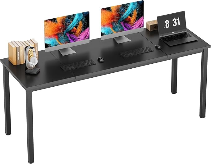 Need Large Computer Desk 70.8 x 23.6 inches Conference Table Large Office Desk Writing Table Workstation for Home OfficeBlack 10FJGSAC3-180BK-60-ND