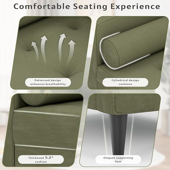 38 Oversized Accent Chair Armchair Over Sized Chairs for Living Room Comfy Large Modern Chair and A Half &amp Oversized Living Room Chairs Wide Accent Armchair for Bedroom Green