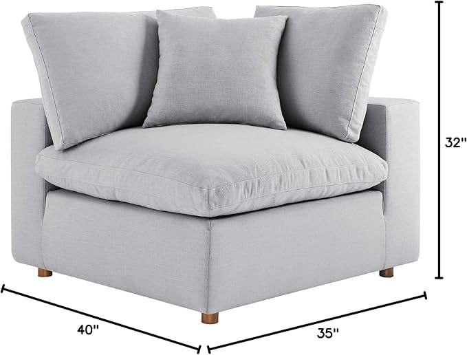 Modway Commix Down-Filled Overstuffed Upholstered Sectional Sofa Corner Chair