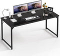 NEWBULIG Computer Desk for Bedroom 63 Inch Home Office Desks for Small Spaces Writing Gaming Work Study Table Black