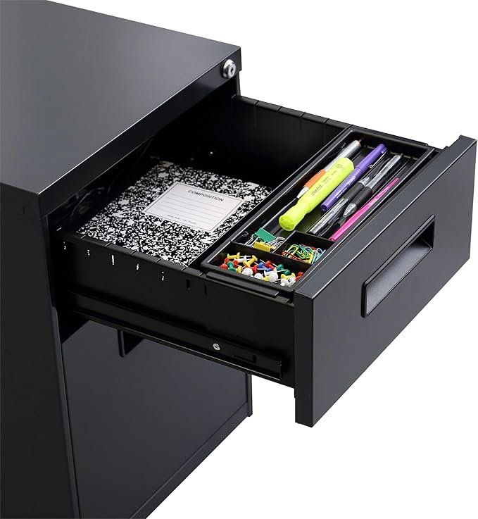 Alera ALE Two-Drawer Metal Pedestal File 14 7/8w x 19 1/8d x 21 3/4h Charcoal
