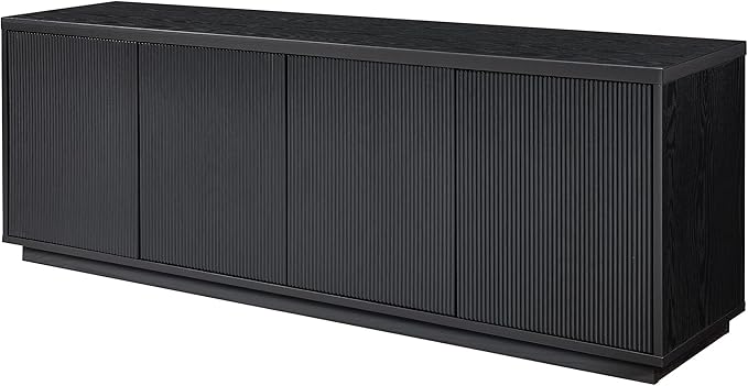 Henn&ampHart Hanson Rectangular TV Stand for TV's up to 75 in Black Grain | Rectangular for TV's in Black Grain