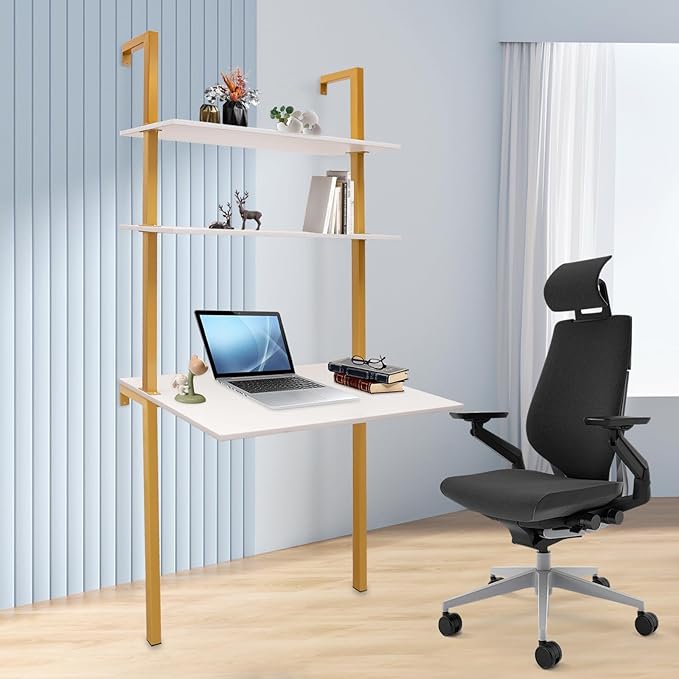 Wall Mounted DeskFloating Wall DeskWall-Mounted Computer Table DeskFunctional Hanging Desk for Home Office20 Dx30 Wx72.8 H