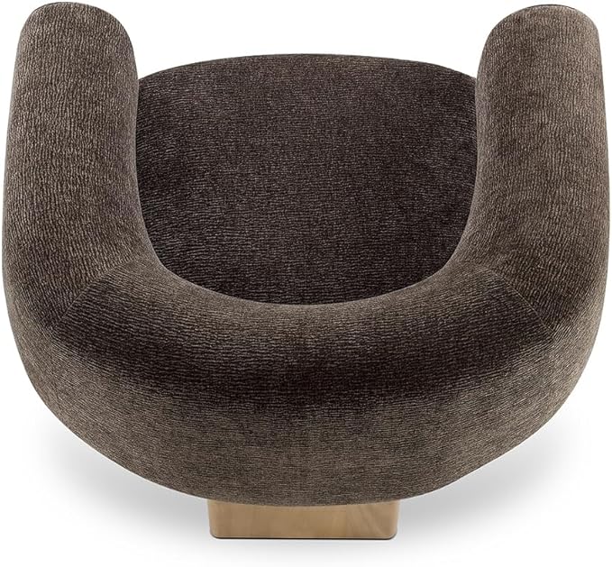 CHERS Mid-Century Modern Accent Chair Upholstered Vintage Living Room Chairs with Wood Legs Luxury Velvet Fabric Green Accent Chair Comfy Lounge Armchair for Reading Nook Bedroom Office (Espresso)