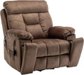 Oversized Power Lift Recliner Chair for Elderly - Extra Wide Big Man Recliner with Heat &amp Massage - Hidden Cup Holder - Single Motor 350 lbs Capacity
