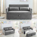 3 in 1 Convertible Sleeper Sofa Bed 55Compact Pull Out Couches with lumbar pillows &amp Storage pocket &amp USB Ports Adjustable Backrest Comfy Velvet Loveseat Sofas for Living Room Small Space