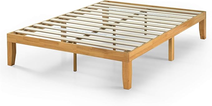 ZINUS Moiz Wood Platform Bed Frame / Wood Slat Support / No Box Spring Needed / Easy Assembly Natural Queen