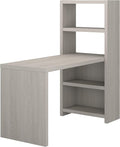 Bush Business Furniture Echo Bookcase Desk 56W Gray Sand