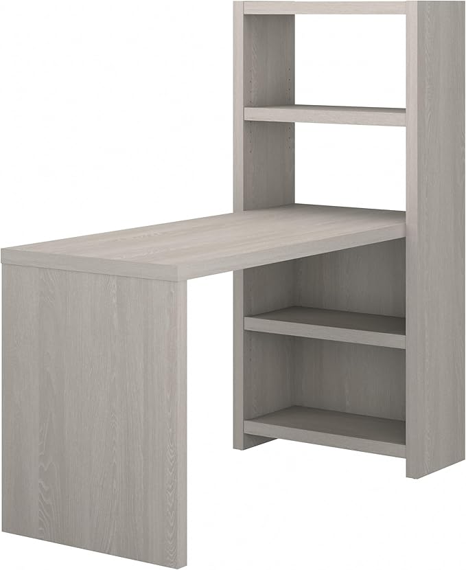 Bush Business Furniture Echo Bookcase Desk 56W Gray Sand