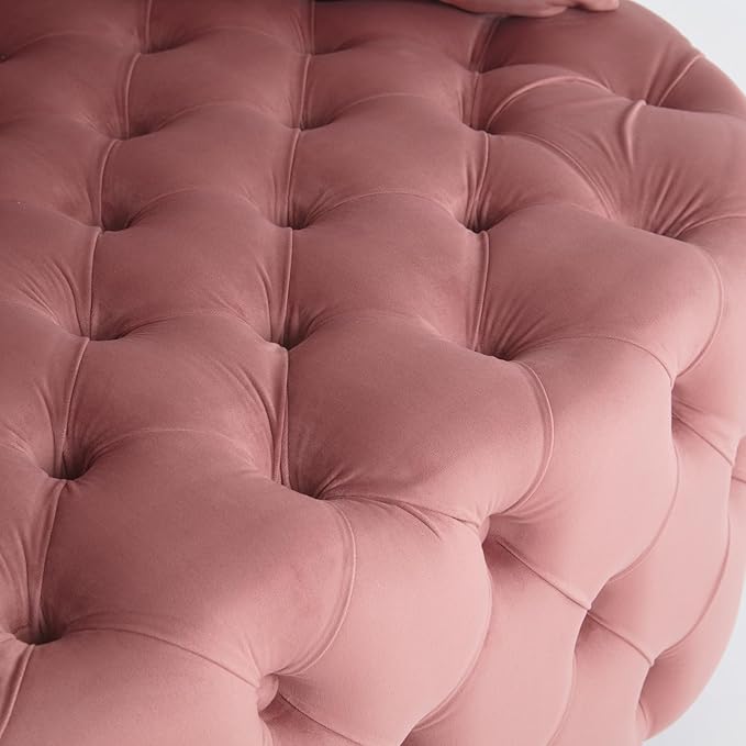 Eafurn 40.6 Wide Oversized Velvet Barrel Accent Chair Modern Round Armchair with Deep Button Tufting &amp 3 Toss Pillows Modern Lounge Chair for Living Room Bedroom Reading Nook