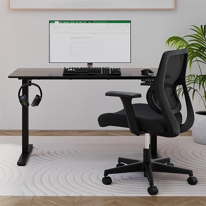 Realspace® 48 W Essential Electric Height Adjustable Standing Desk Black