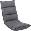 Fabric Folding Floor Chair with Headrest - 6-Position Head &amp Foot Recliner 14-Position Lumbar Support - Ergonomic Design for Reading Gaming and Relaxation 014GR