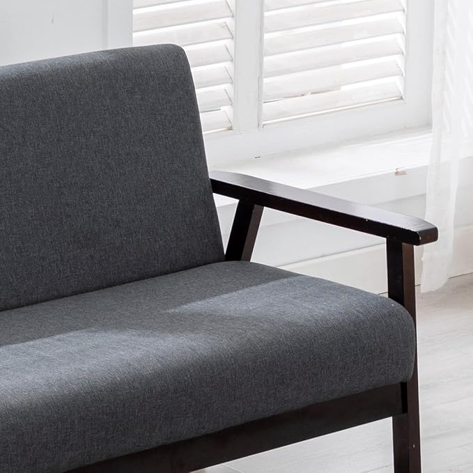 Lilola Home Bahamas 45 W Dark Gray Loveseat