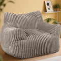 Giant Bean Bag Chair Oversized Plush Comfy Bean Bag Sofa for Adults and Kids with Armrests Memory Foam Mini Couch Single Lounges for Living Room Bedroom &amp Game Room(Taupe)