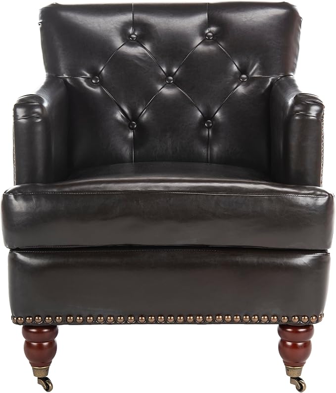 Safavieh Hudson Collection Mario Brown Leather Club Chair
