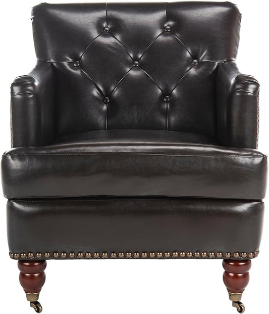 Safavieh Hudson Collection Mario Brown Leather Club Chair