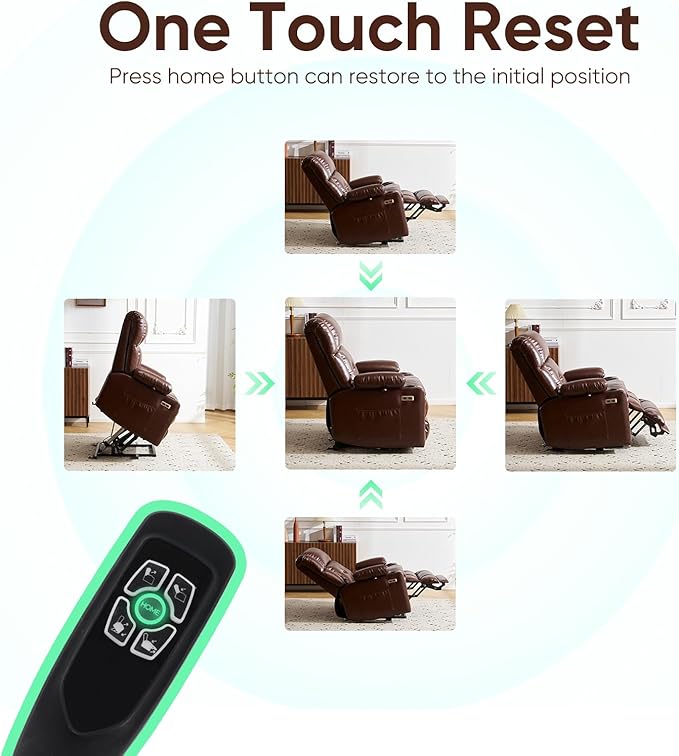 Dual Motor Power Lift Recliner Chair for Elderly with Massage and Heat Oversized Lift Chair with Arm Storage Lay Flat Lift Recliner for Adults Big Tall Infinite PositionLving Room Brown