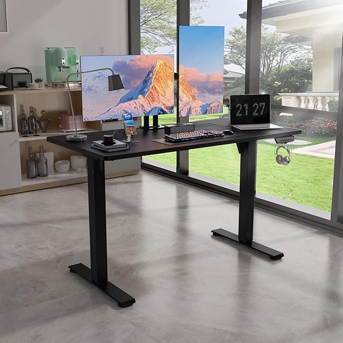 48 * 24 Electric Standing Desk Adjustable Height Sit Stand Up Desk Motorized Home Office Computer Gaming Workstation Desk