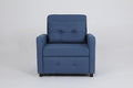 3-in-1 Convertible Sleeper Chair Bed Pull Out Recliner Chair for Living Room and Bedroom Comfy Reclining Armchair Sofa Bed for Adults with USB Ports Side Pocket Ideal Recliner for Small SpacesBlue