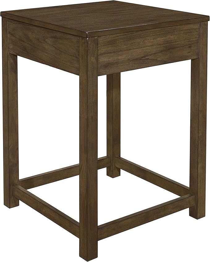 Lexicon Abbey Square Home Office Corner Unit Table 22 x 22 Brown Gray