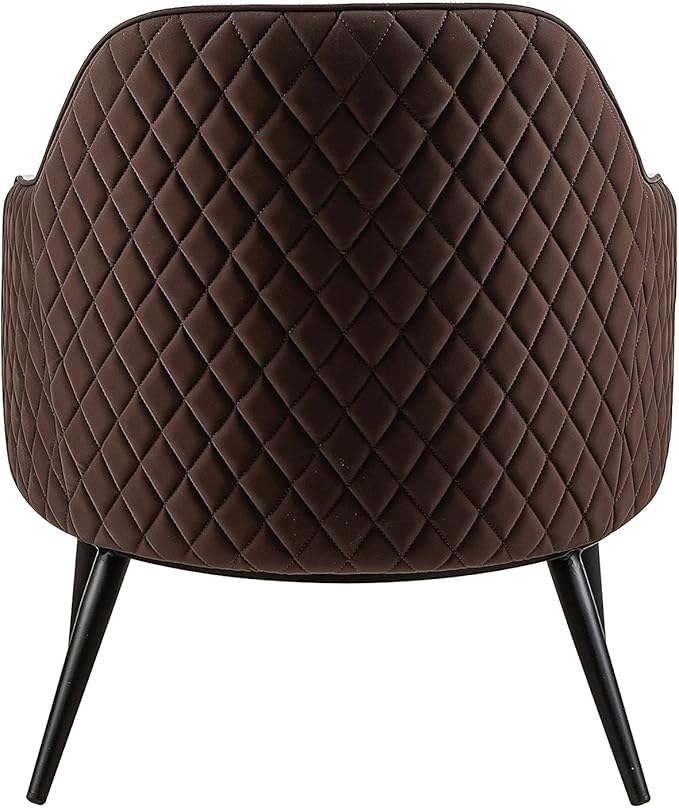 Furniture of America Dania Mid-Century Modern Tufted Faux Leather Accent Chair for Living Room Bedroom Home Office Gray