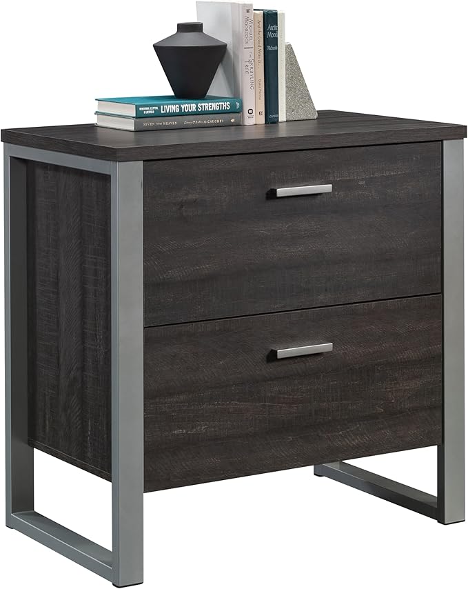 Modern 2 Drawer Small File Cabinet with Lock Under Desk Locking Drawers Storage Cabinet Organizer for Home Office FilingDarkbrown