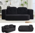 78.7 W Boneless Cloud Loveseat Sofa 2 in 1 Convertible Floor Folding Couch Bed No Assembly Compressed Foam Lounge Sofa Sleeper for Dorm Apartment Office Bedroom Living Room Small Spaces