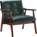 Convenience Concepts Take a Seat Natalie Accent Chair 28.5 L x 27.5 W x 31 H Hunter Green Faux Leather/Espresso