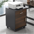 Filing Cabinet Wood File Cabinet Mobile Filing Storage File Folder Organizer Cabinet with Wheel Lockable Casters Multifunction Printer Stand 1-Drawer 14.1D X 15.7W X 19.6H File Storage Cabinets