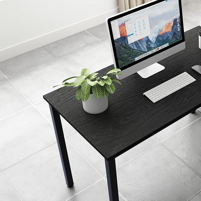 sogesfurniture 47 inches Large Size Office Desk Computer Desk Gaming Desk Computer Table Sturdy Writing Workstation for Home OfficeBlack BHUS-GCP2AC3-120BK