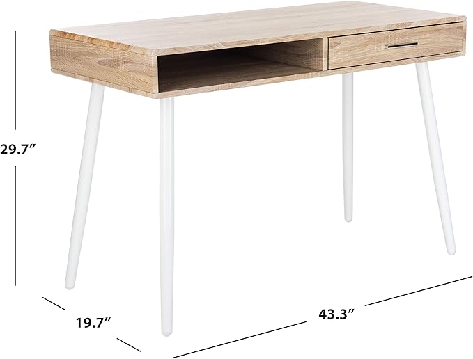 Safavieh Home Office Jorja Modern Natural and White 1-drawer Desk
