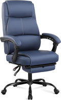 Misolant Big and Tall Office Chair with Footrest High Back Desk Chair with Linkage Armrest 90-155° Recline Executive Computer Chairs with Adjustable Height for Home