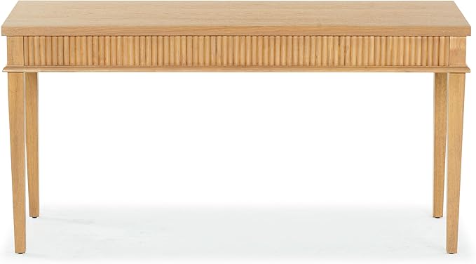 SAFAVIEH Couture Collection Shelbie Oak Brown &amp Black 1-Drawer Reeded Computer Table Office Writing Desk