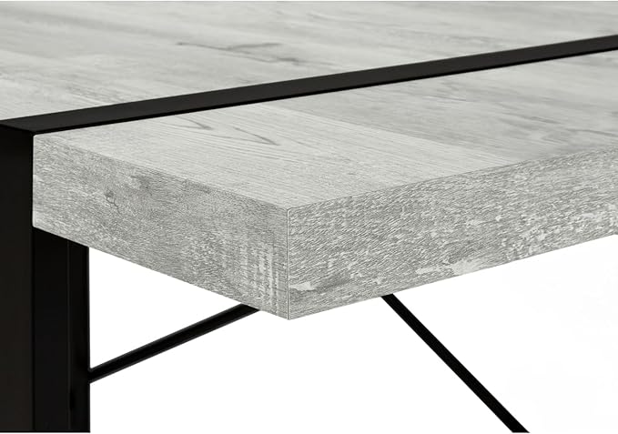 Modern Grey &amp Black Computer Desk for Home Office - 48 L