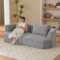 Sofa in a Box Oversized 3 Seater Memory Foam Boneless Couch w/Curved ArmsPlush Chenille Upholstered Cloud Modular LoveseatNo Assembly Needed Compression Sofa