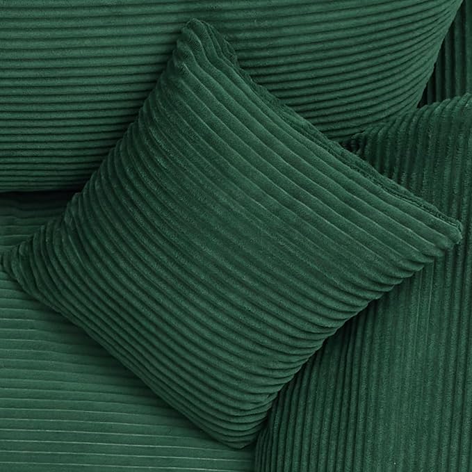 112 Cloud Sectional Couch Boneless couches for Living Room L Shaped Couch with Convertible Ottoman Modular Sectional Sofa with Deep Seat Comfy Soft Cushions No Assembly Green
